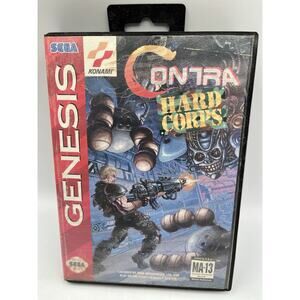 Contra: Hard Corps Sega Genesis Cartridge & Box Only Great Shape Tested & Workin